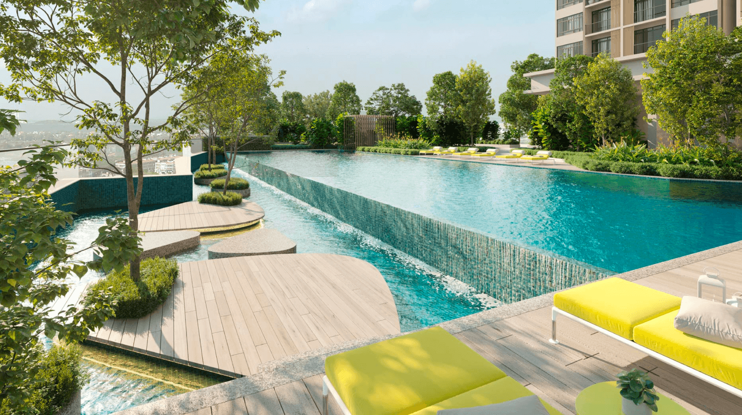 Infinity lap pool at River Park Bangsar South